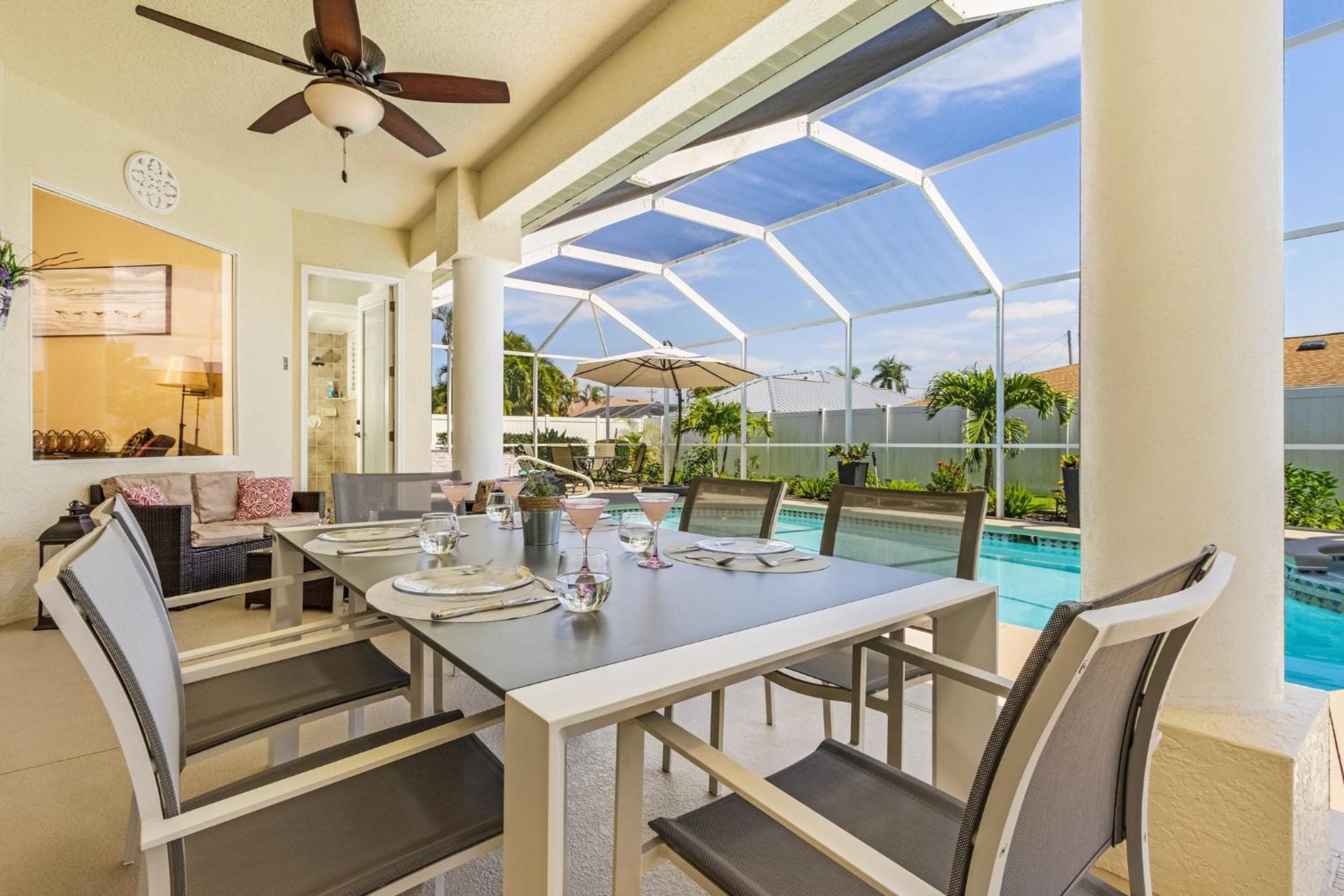 Villa-Haze, Lots Of Privacy, Solar & Electric Heated Pool And Spa Cape Coral Extérieur photo