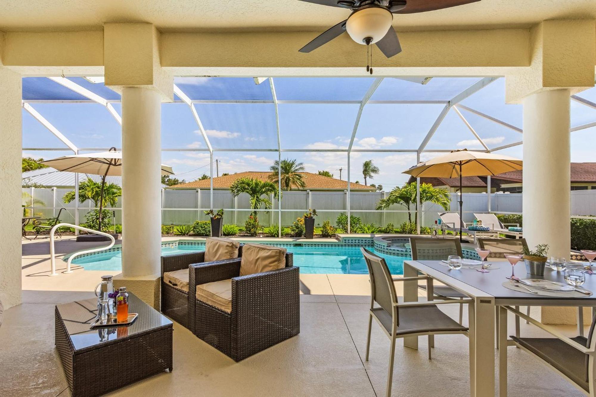 Villa-Haze, Lots Of Privacy, Solar & Electric Heated Pool And Spa Cape Coral Extérieur photo