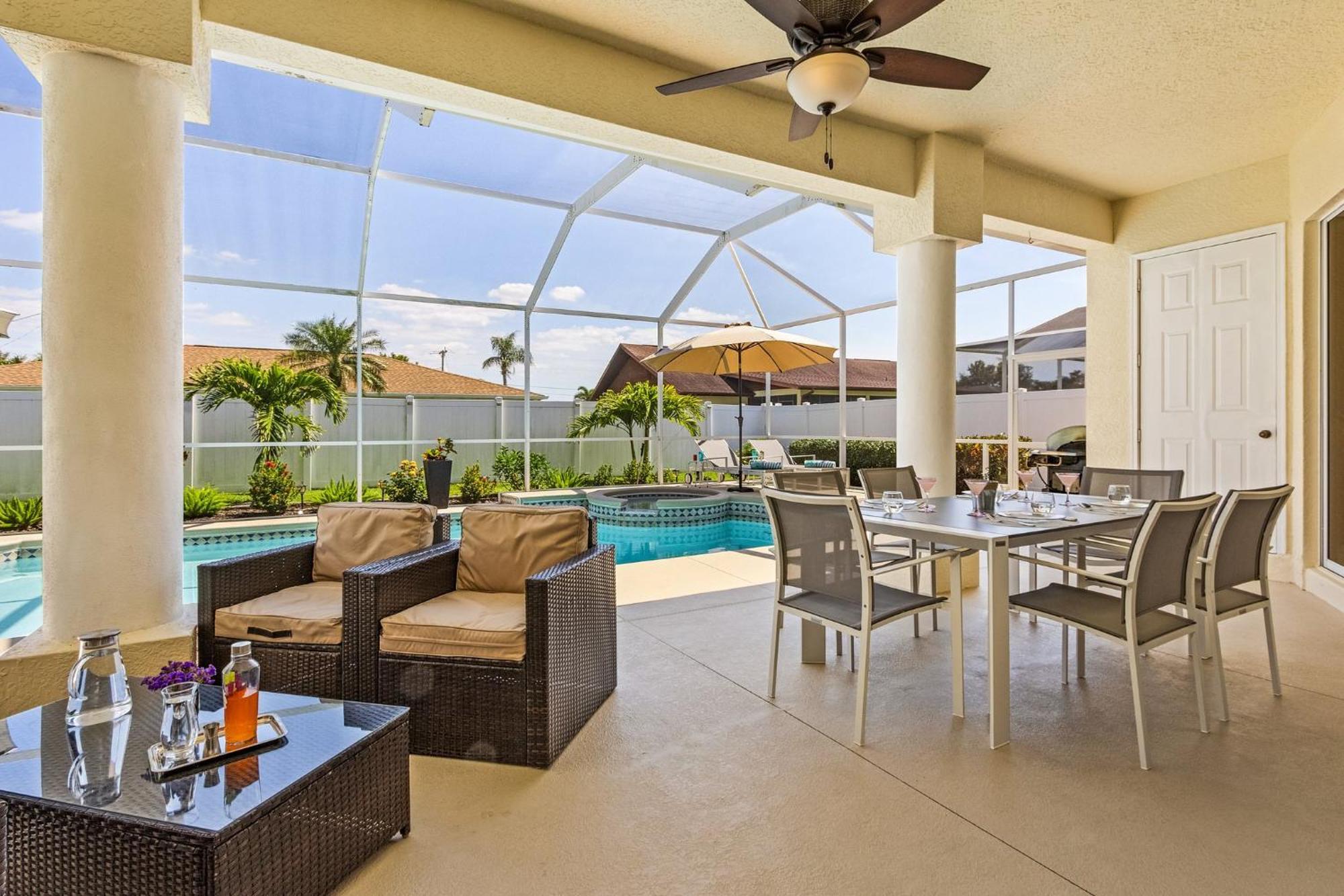 Villa-Haze, Lots Of Privacy, Solar & Electric Heated Pool And Spa Cape Coral Extérieur photo